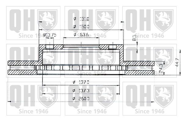 QUINTON HAZELL Тормозной диск BDC3517